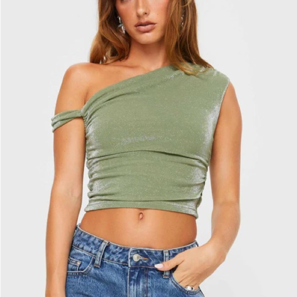 Princess Polly green sparkly top